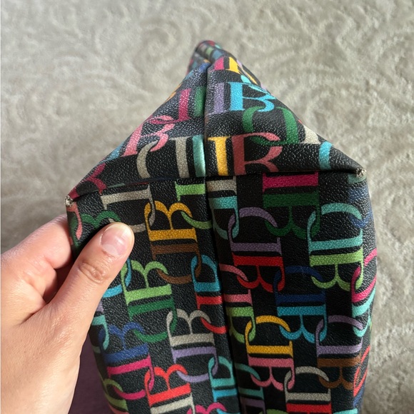 Dooney & Bourke leather colorful monogram Vintage 1975 Cindy tote bag - Picture 9 of 10